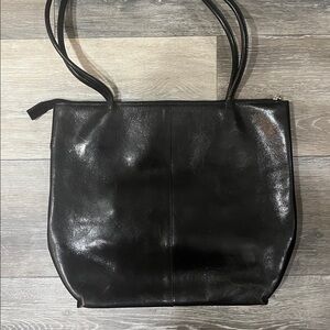 HOBO Vintage Black Leather Tote Bag